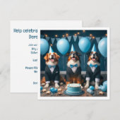 Invitation Aidez à célébrer notre petit gentleman, l'annivers (Devant / Derrière)