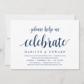 Invitation Aidez-nous à célébrer, Post Mariage Elopement I (Devant)