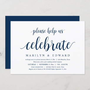 Invitation Aidez-nous à célébrer, Post Mariage Elopement I