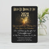 Invitation Aidez-nous à l'amener dans le nouvel an des Années (Debout devant)