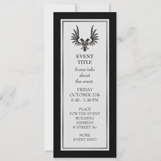 Invitation Aigle à deux têtes (Dos)