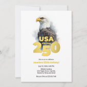 Invitation Aigle américain 250e anniversaire de l'Amérique (Devant)
