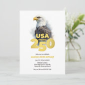 Invitation Aigle américain 250e anniversaire de l'Amérique (Debout devant)