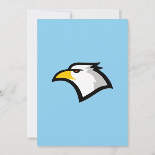 Invitation Aigle bleu bébé (Dos)