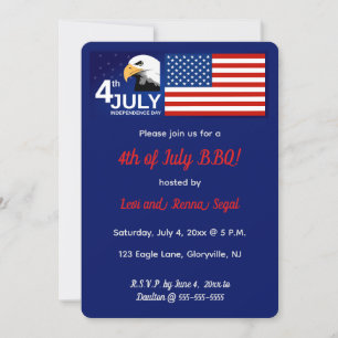 Invitation Aigle de célébration patriotique du 4 juillet modi