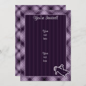 Invitation Aigle de taureau mauve (Devant / Derrière)