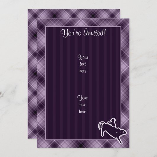 Invitation Aigle de taureau mauve (Devant / Derrière)