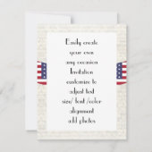 Invitation Aigle et drapeau patriotiques américains (Dos)