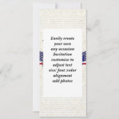 Invitation Aigle et drapeau patriotiques américains (Dos)