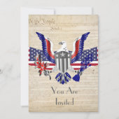 Invitation Aigle patriotique américain, drapeau et constituti (Devant)