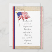 Invitation Aigle patriotique américain, drapeau et constituti (Dos)