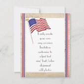 Invitation Aigle patriotique américain, drapeau et constituti (Dos)