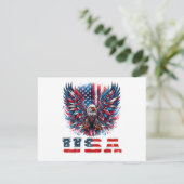 Invitation Aigle Patriotique Drapeau USA (Debout devant)