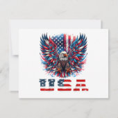 Invitation Aigle Patriotique Drapeau USA (Dos)