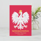 Invitation Aigle polonaise 🦅 Polski Pologne Crest Réunion (Debout devant)