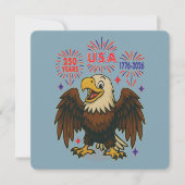 Invitation Aigle royal avec feux d'artifice – États-Unis 250 (Devant)
