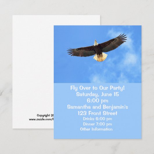 Invitation Aigle volant (Devant / Derrière)