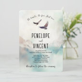 Invitation Aigles de vol aquarelle art (Debout devant)