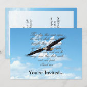 Invitation Aigles, Isaïe 40:31 Bible chrétienne (Devant / Derrière)