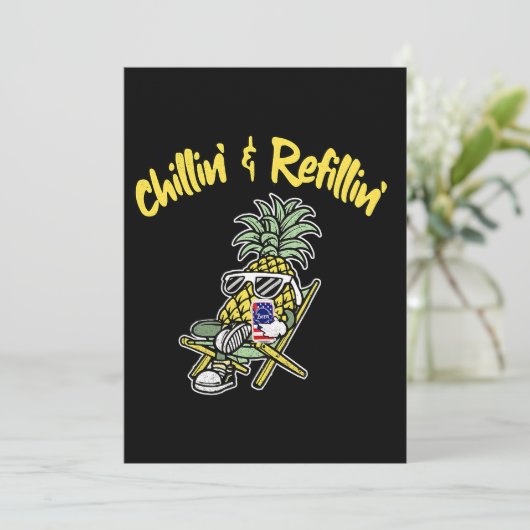 Invitation Aiguille ananas Chillin Refillin Aiguille (Debout devant)
