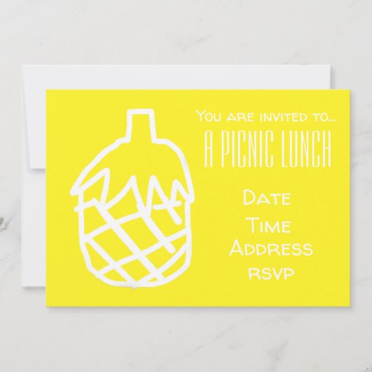 Invitation Aiguille jaune Pique-nique d'été (Devant)