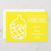 Invitation Aiguille jaune Pique-nique d'été (Devant / Derrière)