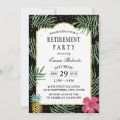 Invitation Aiguille tropicale Élégante Retraite de plage (Devant)