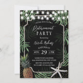 Invitation Aiguille tropicale et Starfish Retraite de plage (Devant)