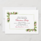 Invitation Aiguilles de pin | Fête de Noël de l'entreprise (Devant)