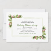 Invitation Aiguilles de pin | Fête des fêtes d'affaires (Devant)