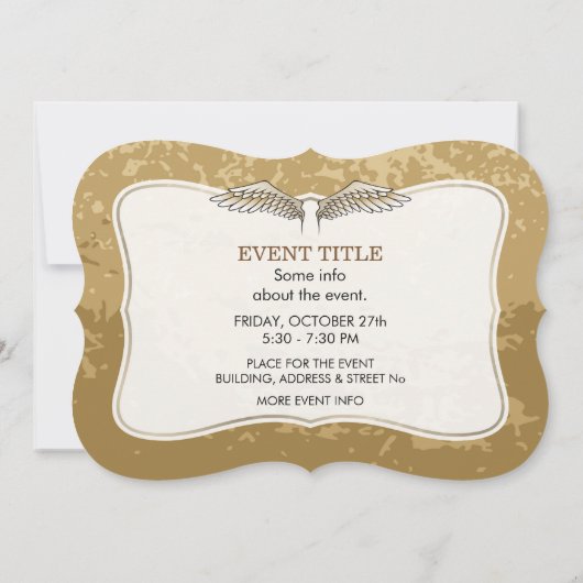 Invitation Ailes beige (Dos)