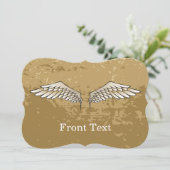 Invitation Ailes beige (Debout devant)