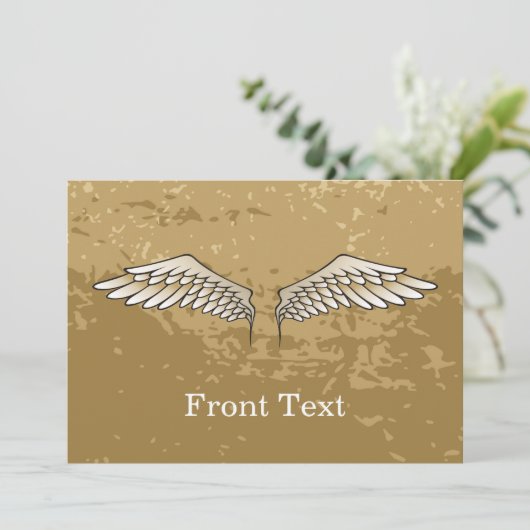 Invitation Ailes beiges (Debout devant)