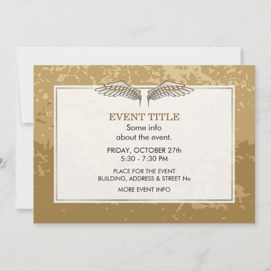 Invitation Ailes beiges (Dos)