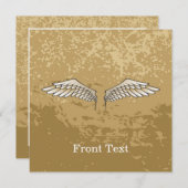 Invitation Ailes beiges (Devant / Derrière)