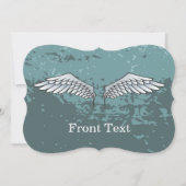 Invitation ailes bleu-gris (Devant)