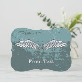 Invitation ailes bleu-gris (Debout devant)