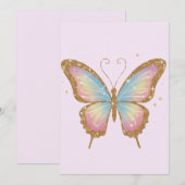 INVITATION AILES COLORÉES (Devant / Derrière)