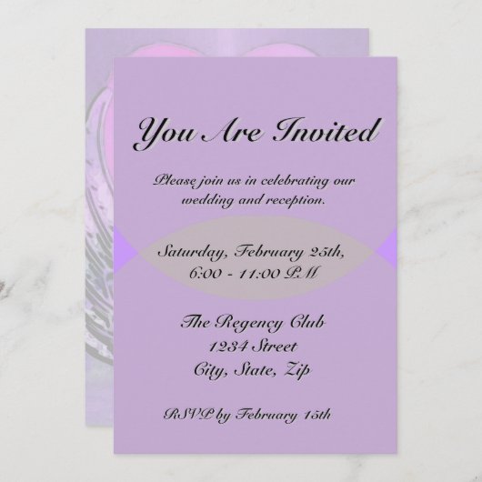 Invitation Ailes d'ange (Devant / Derrière)