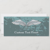 Invitation Ailes gris-bleu (Devant)