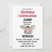 Invitation Ailes Sauter Parce Que Vous Avez Des Ailes Anniver (Devant)