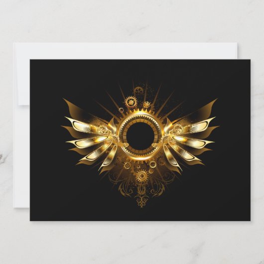 Invitation Ailes steampunk (Devant)