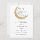 Invitation Aimé à la Lune et le Baby shower neutre du dos (Devant)
