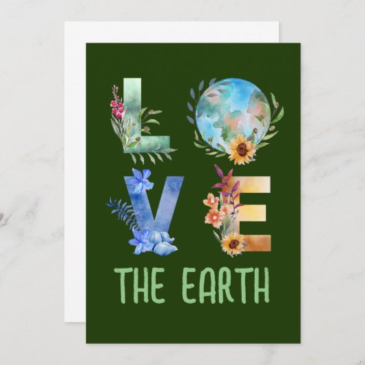 INVITATION AIME LA TERRE (Devant / Derrière)