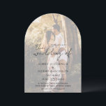 Invitation Aimee Rustic Script Mariage moderne<br><div class="desc">Faire-part de mariage photo moderne avec un design simple avec "le mariage de" dans un style rustique typographie script avec vos détails mariages sur votre photo préférée avec une superposition opaque. Cette élégante invitation à la disposition minimaliste est idéale pour tout type de mariage.</div>