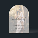 Invitation Aimee Rustic Script Mariage moderne<br><div class="desc">Faire-part de mariage photo moderne avec un design simple avec "le mariage de" dans un style rustique typographie script avec vos détails mariages sur votre photo préférée avec une superposition opaque. Cette élégante invitation à la disposition minimaliste est idéale pour tout type de mariage.</div>