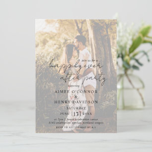 Invitation Aimee Script Rustique Réception de mariage moderne