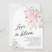 Invitation Aimer Floral Bow rose dans la Fête des mariées Arc (Devant)