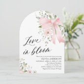 Invitation Aimer Floral Bow rose dans la Fête des mariées Arc (Debout devant)