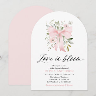 Invitation Aimer Floral Bow rose dans la Fête des mariées Arc